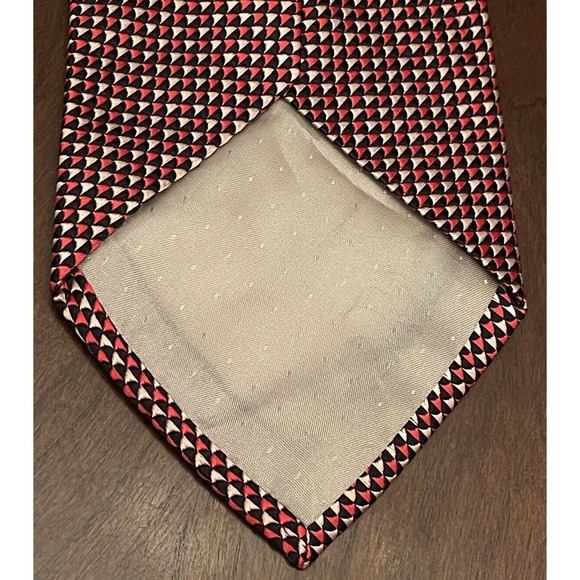 Lamberti Red Pink 100% Silk Men’s Neck Tie Made In Italy - Picture 2 of 9